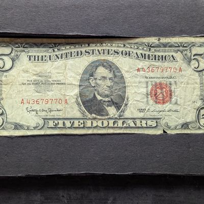 1963 Series $5.00 RED SEAL Banknote