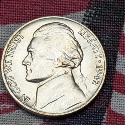 1942-P Jefferson 35% Silver Wartime Nickel