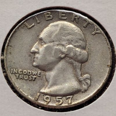 1957-D Washington 90% Silver Quarter