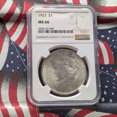 1923 Peace 90% Silver Dollar - NGC MS66