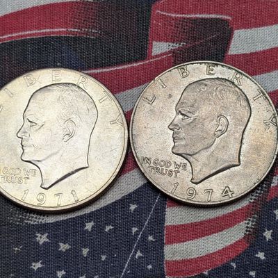 1971 & 1974 Eisenhower Dollars