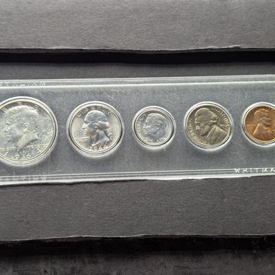 1964 U.S. Year Coin Set in Whitman Case - Includes (3) 90% Silver Coins