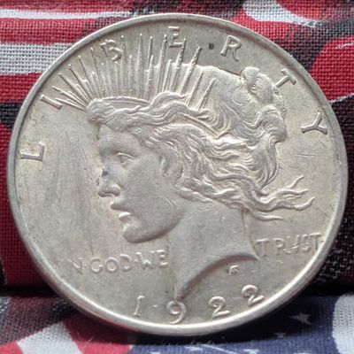 1922 Peace 90% Silver Dollar