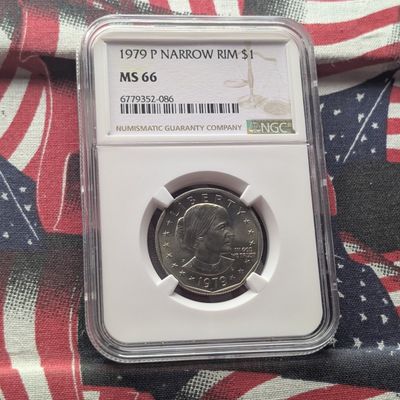 1979-P Susan B. Anthony Dollar - NGC MS66 w/ Narrow Rim