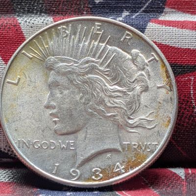 1934 Peace 90% Silver Dollar