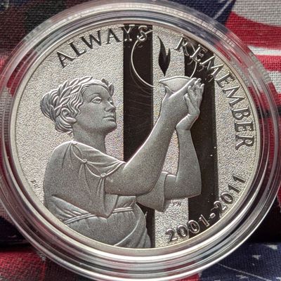 2011-P Always Remember September 11th Commemorative .999 Silver Medal In Government Capsule