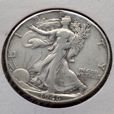1946-S Walking Liberty 90% Silver Half Dollar