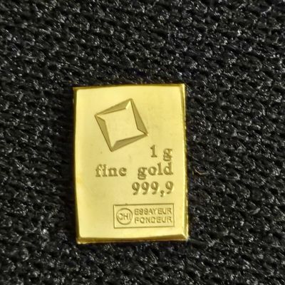 1 Gram .9999 FINE GOLD Valcambi Miniature Bullion Bar