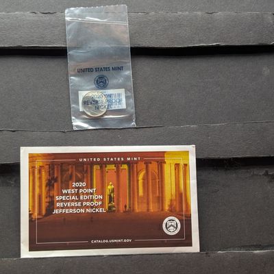 2020 West Point Special Edition Reverse Proof Jefferson Nickel In OGP