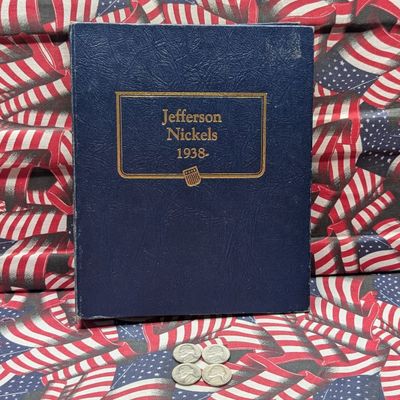 Near Complete 1938-1995 Jefferson Nickel Collection in Whitman Album - Includes P, D, & S Mint, Proof, (11) 35% Silver Wartime, KEY...