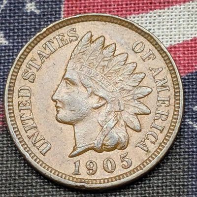 XF/AU - 1905 Indian Head Cent