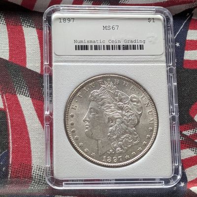 1897 Morgan 90% Silver Dollar - NCG Cert. MS67 - (NOT NGC)