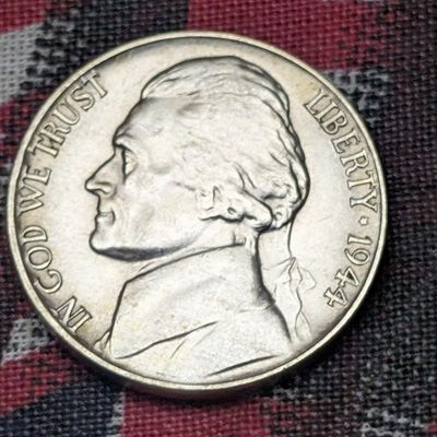 1944-P Jefferson 35% Silver Wartime Nickel