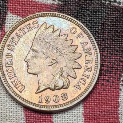 AU+ - 1908 Indian Head Cent
