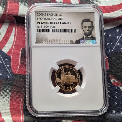 2009-S PROOF Bronze Lincoln Professional Life Cent - NGC PF69 RD ULTRA CAMEO