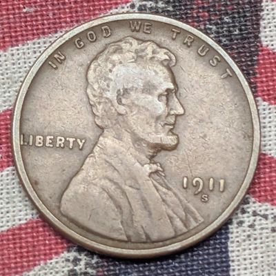 FINE/VF - 1911-S Lincoln Wheat Cent