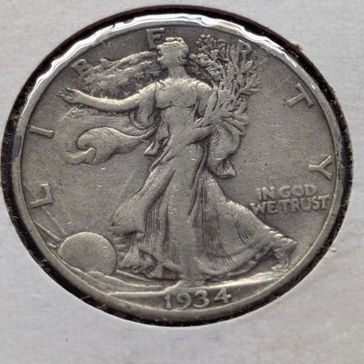 1934-S Walking Liberty 90% Silver Half Dollar