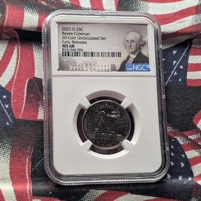 2023-D Bessie Coleman Quarter - NGC MS68  - Early Release
