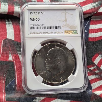 1972-D Eisenhower Dollar - NGC MS65