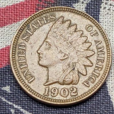 AU+ - 1902 Indian Head Cent