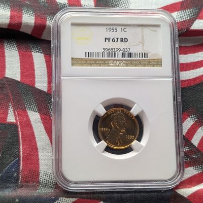 1955 PROOF Lincoln Wheat Cent - NGC PF67 RD