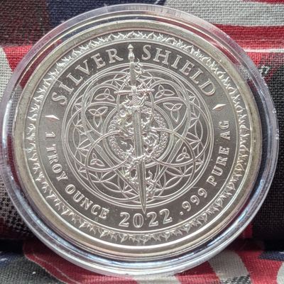 1 Troy Oz. .999 FINE SILVER 2022 Female of Justice Designed Round in Cracked Capsule Case