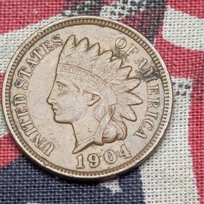 AU+ - 1904 Indian Head Cent