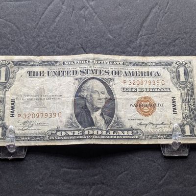 1935 A Series Hawaii Emergency Overprint $1 Silver Certificate