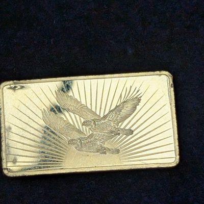 5 Grains .9999 FINE GOLD Double Eagle Designed Miniature Art Bar