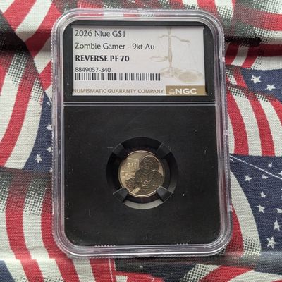 2026 NIUE $1 Zombie Gamer 1 Gram 9k GOLD Coin - NGC Reverse PF70