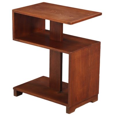 FRENCH GEOMETRIC OAK END TABLE C 1945.