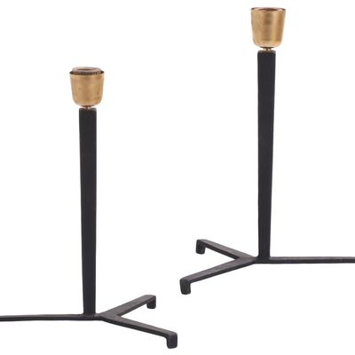 PAIR OF IRON TABLE LAMPS IN THE MANNER OF JEAN-MICHEL FRANK.