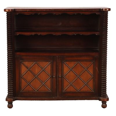FRENCH OPEN SERVER WITH CUPBOARD BASE HAVING TWIST DESIGN C 1940.