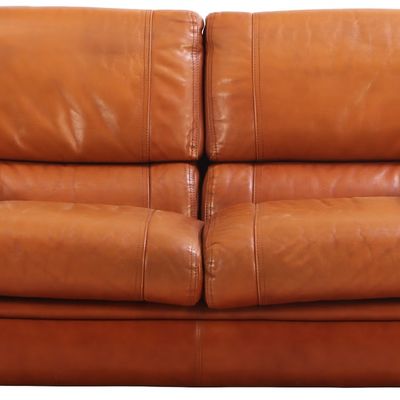 FRENCH LEATHER SETTEE 1980