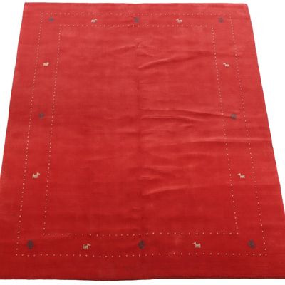 GABBEH TRIBAL RUG 6'1"X 9'