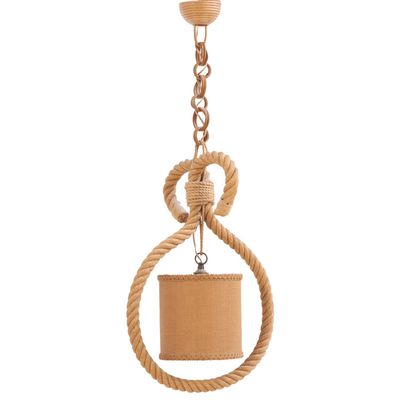 FRENCH ROPE CHANDELIER C 1950 ATTRIBUTED TO ADRIEN AUDOUX AND FRIDA MINET.