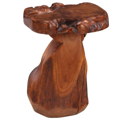 FRENCH BURL ELM MUSHROOM STOOL C 1965.