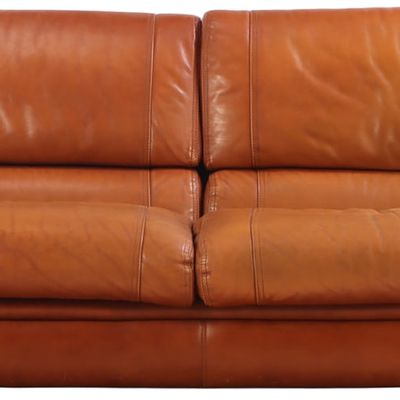 FRENCH LEATHER SETTEE 1980