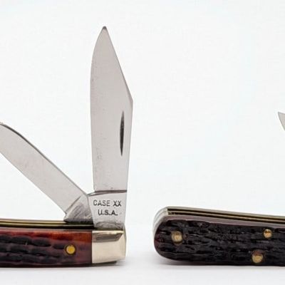 (2) 1965-69 Case XX Jigged Bone Tadpole 6229 1/2