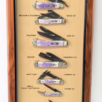 Ltd 2008 Case XX Limited Edition Series Periwinkle Bone Mint Set w/ COA
