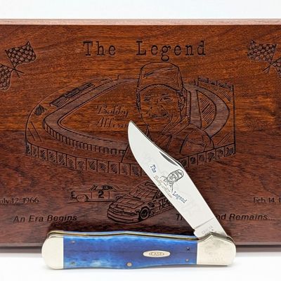 Ltd 1990 Case XX Bobby Allison Smooth Blue Bone Copperhead Coke Bottle BKC1050 w/ Case