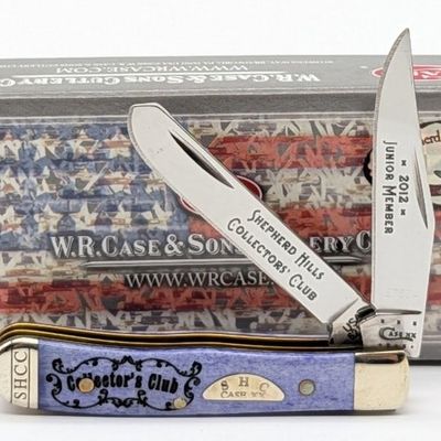 2012 Case XX SHCC Junior Member Ultra Violet Bone Tiny Trapper 62154 w/ Box