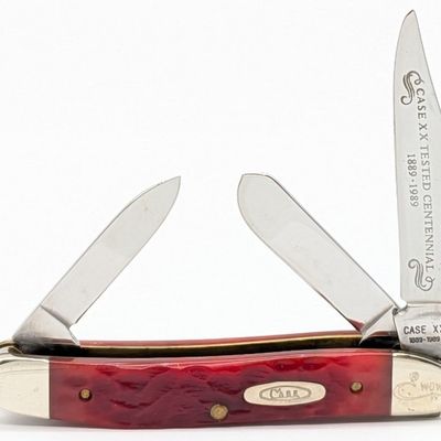 Ltd 1989 Case XX Centennial Red Bone Medium Stockman R63087
