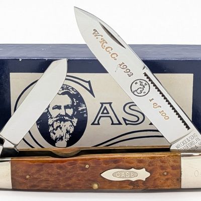 Ltd 1990 Case XX Classic WKCC Honey Bone Cigar Whittler 6391 w/ Box