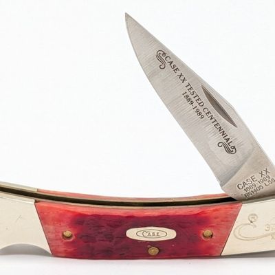 Ltd 1989 Case XX Centennial Red Bone Small Caliber Lockback R61405
