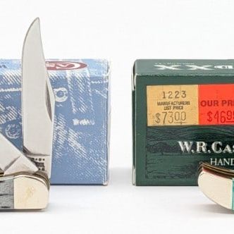 2001 & 05 Case XX Black & Jade Bone Pocket Hunters 62165 w/ Boxes
