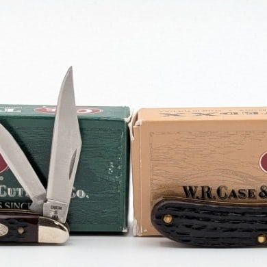 1989 & 99 Case XX Jigged Delrin Peanut 6220 & Slimline Trapper 61048