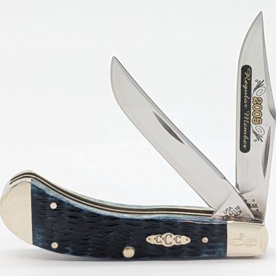 Ltd 2005 Case XX Collectors Club Regular Member Blue Bone Saddlehorn TB62110