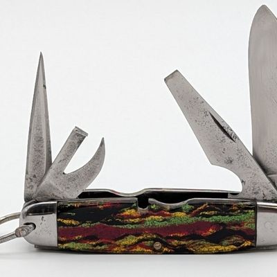 1920-40 Case Tested XX Rehandled Christmas Tree Celluloid Scout Knife