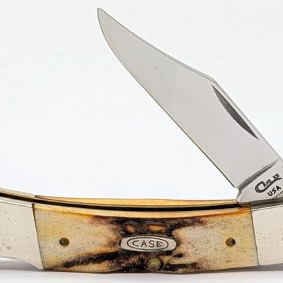 1993 Case XX Stag Small Caliber Lockback Knife 51405L